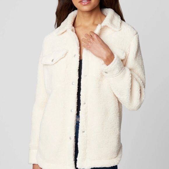 Revolve Blank NYC Sherpa Shacket Sz Medium $118 MSRP - Picture 1 of 2